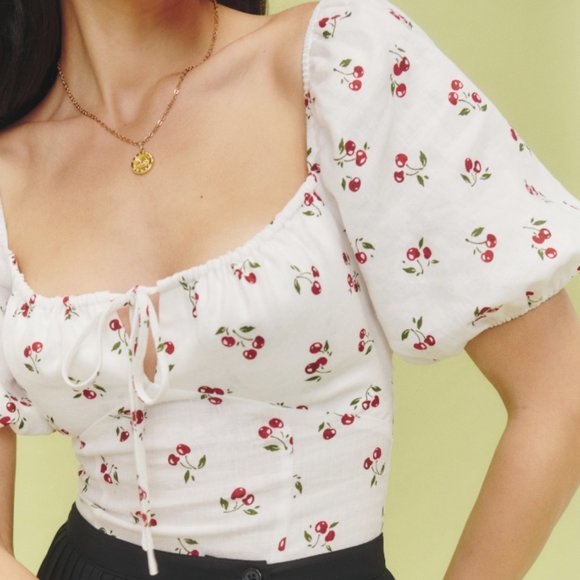 Reformation Rory Linen Top - Picture 1 of 3